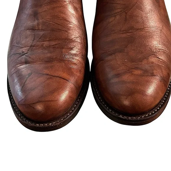 Justin Chestnut Marbled Deerlite Ladies Roper Western Boots Size 7.5B - Picture 9 of 13